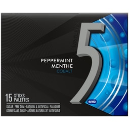 5 Gum Peppermint Cobalt Sugarfree Chewing Gum, 15 Stick Pack image