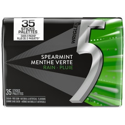 5 Gum Spearmint Rain Sugarfree Chewing Gum, 35-Stick Mega Pack image