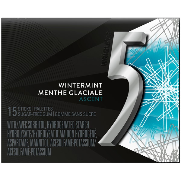 Gomme sans sucre 5 Ascent Menthe glaciale, 15 palettes